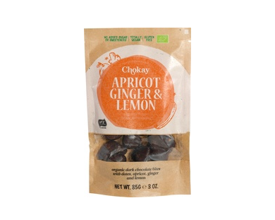 Abrikoos, gember + limoen van Chokay, 8 x 85 g